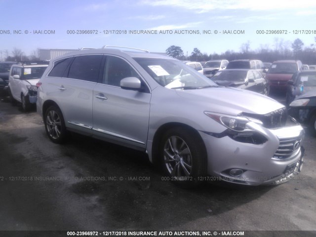 5N1AL0MM2DC351534 - 2013 INFINITI JX35 SILVER photo 1