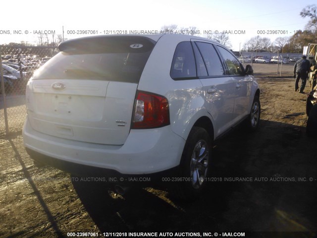 2FMDK4JC7DBB79522 - 2013 FORD EDGE WHITE photo 4