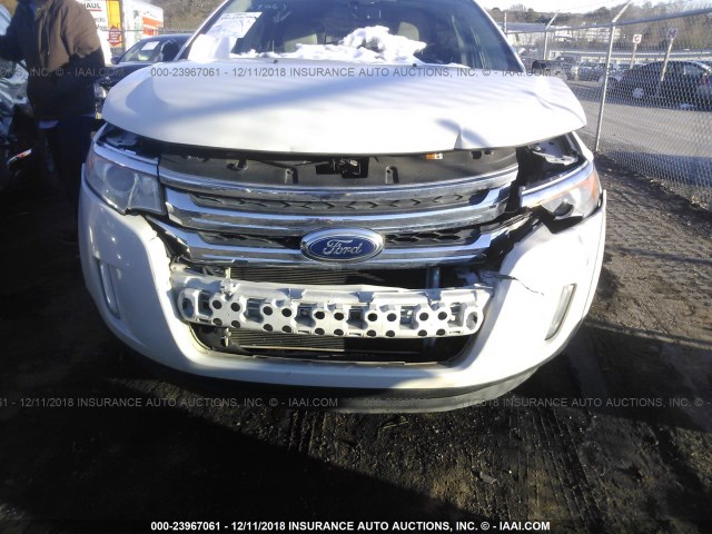 2FMDK4JC7DBB79522 - 2013 FORD EDGE WHITE photo 6