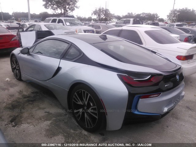 WBY2Z2C58FV674330 - 2015 BMW I8 SILVER photo 3