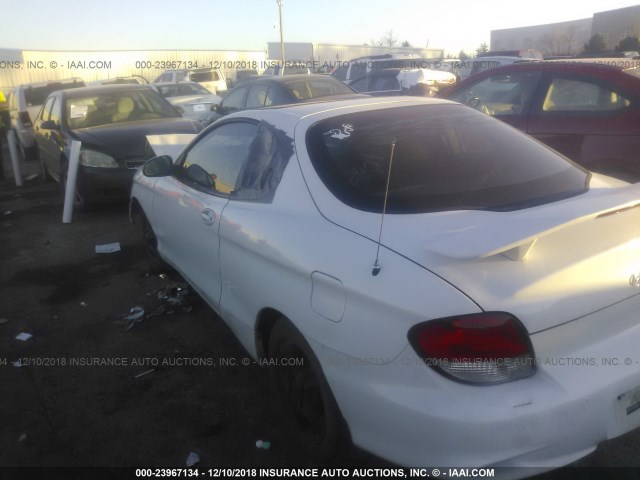 KMHJG25F31U235071 - 2001 HYUNDAI TIBURON WHITE photo 3