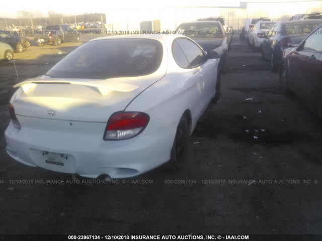 KMHJG25F31U235071 - 2001 HYUNDAI TIBURON WHITE photo 4