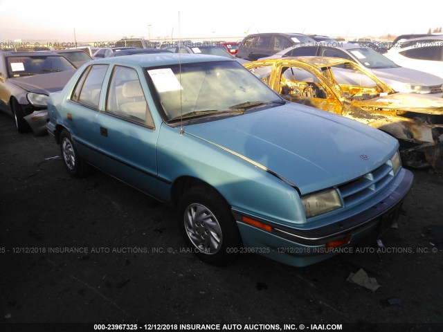 1B3XP48D2NN168307 - 1992 DODGE SHADOW BLUE photo 1