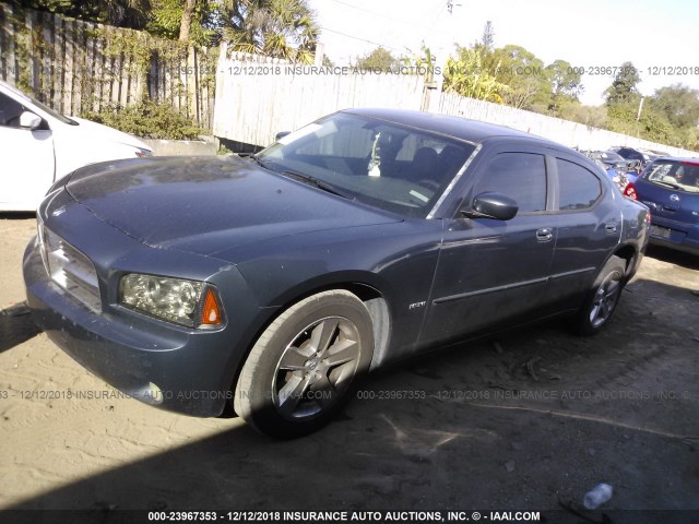 2B3KA53H27H636012 - 2007 DODGE CHARGER R/T GRAY photo 2