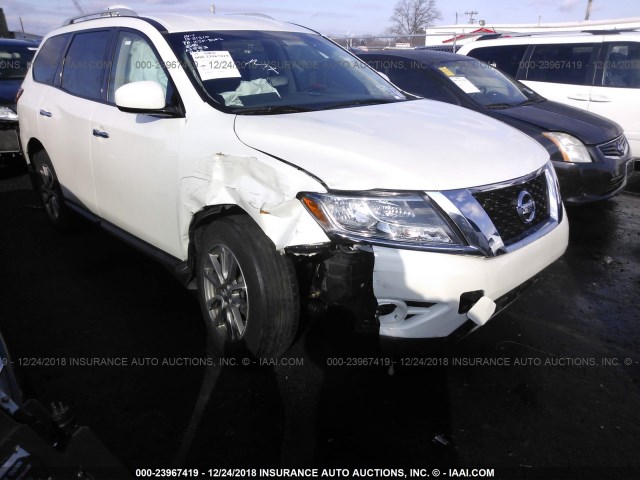 5N1AR2MM3FC707843 - 2015 NISSAN PATHFINDER S/SV/SL/PLATINUM WHITE photo 6