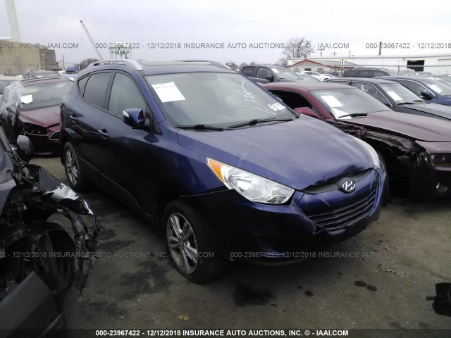 KM8JUCACXCU544789 - 2012 HYUNDAI TUCSON GLS/LIMITED BLUE photo 1