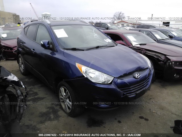 KM8JUCACXCU544789 - 2012 HYUNDAI TUCSON GLS/LIMITED BLUE photo 6