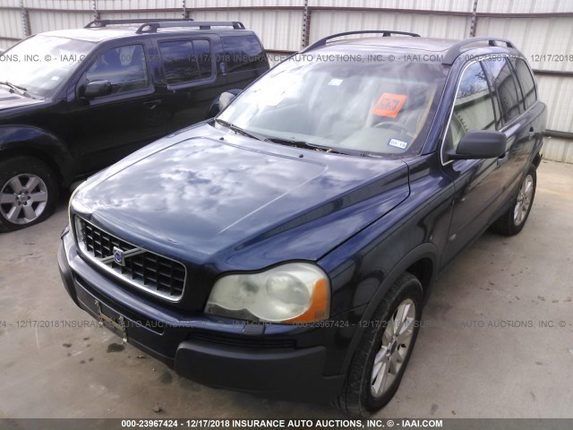 YV1CY59H141114434 - 2004 VOLVO XC90 BLUE photo 2