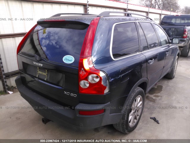 YV1CY59H141114434 - 2004 VOLVO XC90 BLUE photo 4