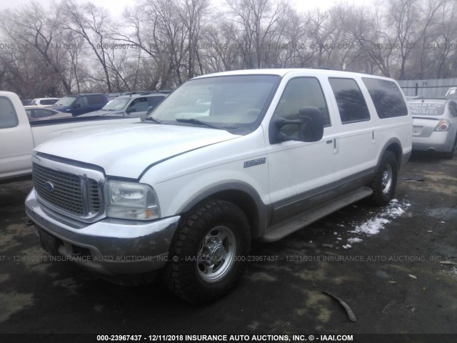 1FMNU42S9YEC88031 - 2000 FORD EXCURSION LIMITED WHITE photo 2