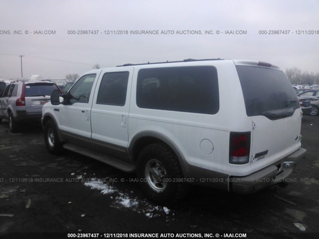 1FMNU42S9YEC88031 - 2000 FORD EXCURSION LIMITED WHITE photo 3