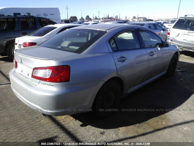 4A32B3FF2AE018520 - 2010 MITSUBISHI GALANT ES/SE SILVER photo 4