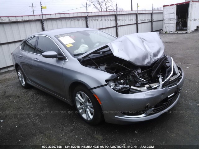 1C3CCCAB9FN529825 - 2015 CHRYSLER 200 LIMITED GRAY photo 1