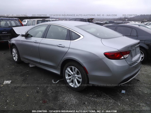 1C3CCCAB9FN529825 - 2015 CHRYSLER 200 LIMITED GRAY photo 3