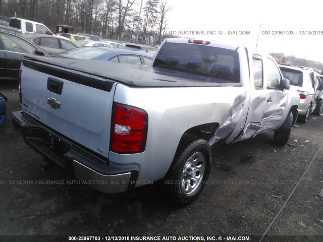 1GCSKREA6AZ289259 - 2010 CHEVROLET SILVERADO K1500 LS SILVER photo 4