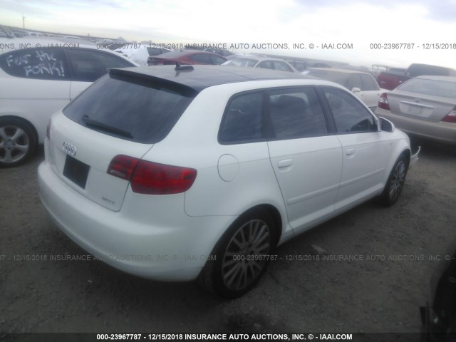 WAUMF98P06A073973 - 2006 AUDI A3 2.0 SPORT WHITE photo 4