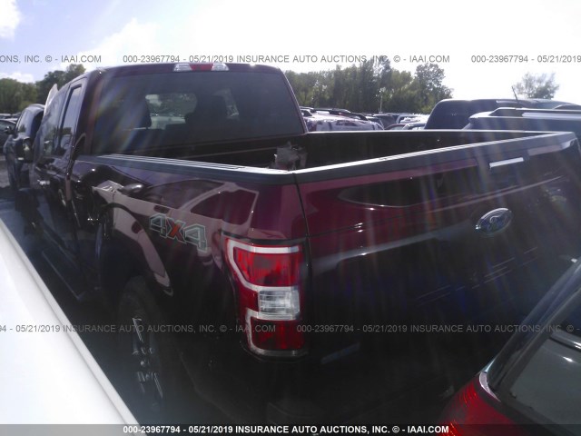 1FTFX1E57JKD05727 - 2018 FORD F150 SUPER CAB RED photo 3