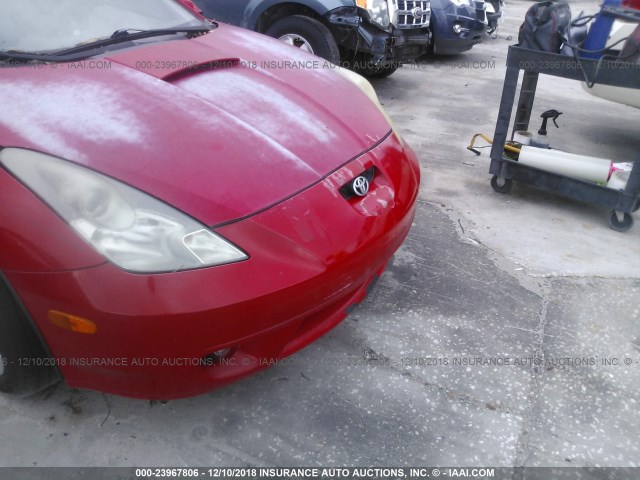 JTDDY32TXY0011912 - 2000 TOYOTA CELICA GT-S RED photo 6