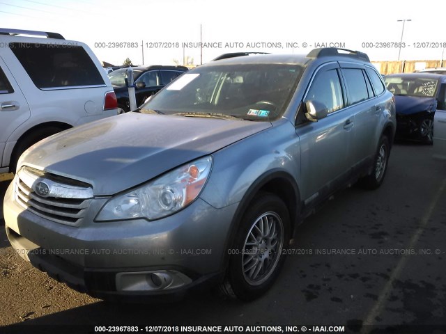 4S4BRCCC3B3398615 - 2011 SUBARU OUTBACK 2.5I PREMIUM SILVER photo 2