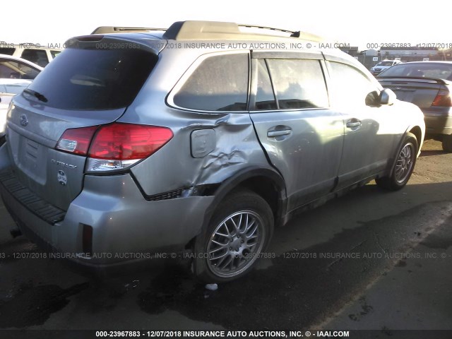 4S4BRCCC3B3398615 - 2011 SUBARU OUTBACK 2.5I PREMIUM SILVER photo 6