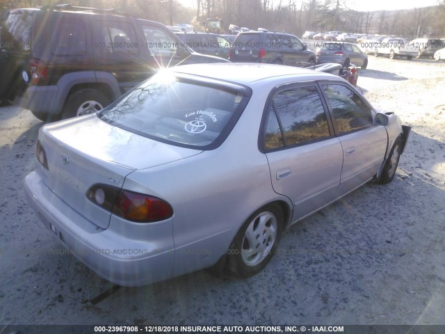 2T1BR18E4XC161858 - 1999 TOYOTA COROLLA VE/CE/LE SILVER photo 4