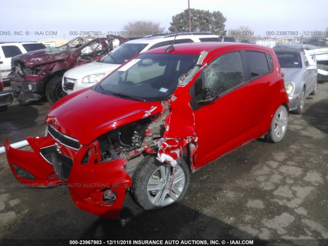 KL8CB6S93FC806517 - 2015 CHEVROLET SPARK LS RED photo 2