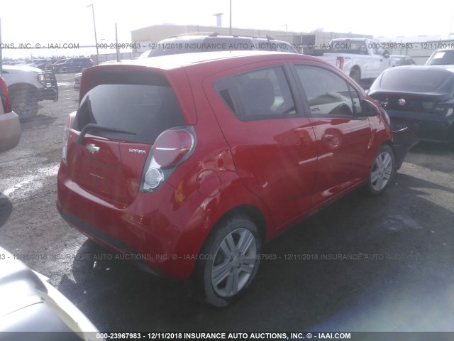 KL8CB6S93FC806517 - 2015 CHEVROLET SPARK LS RED photo 4