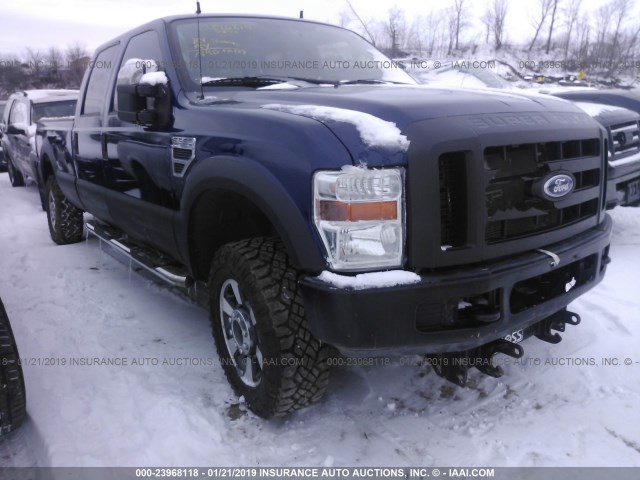 1FTWW31YX8EA98340 - 2008 FORD F350 SRW SUPER DUTY BLUE photo 1