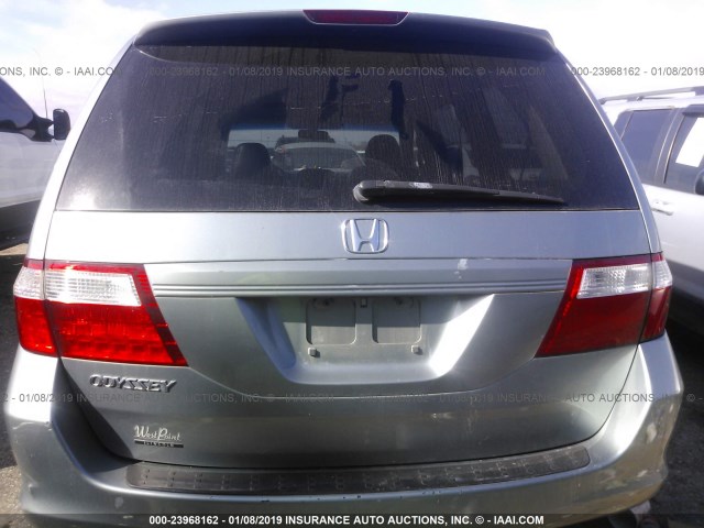 5FNRL38766B069139 - 2006 HONDA ODYSSEY EXL GRAY photo 6