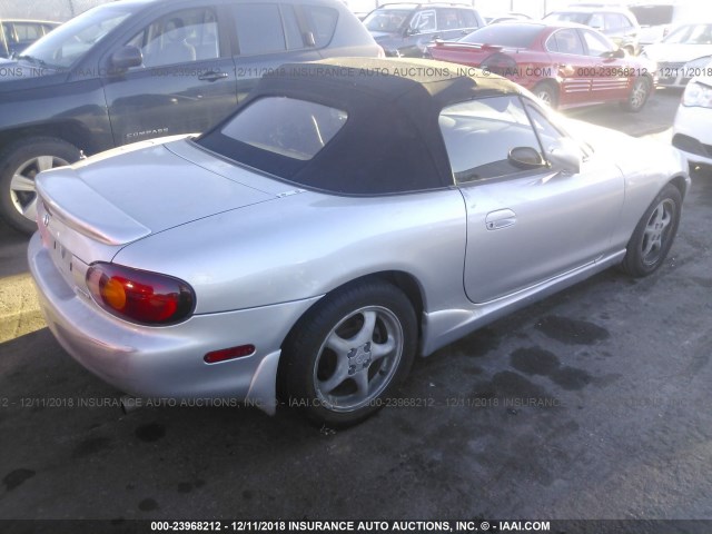 JM1NB3534X0123136 - 1999 MAZDA MX-5 MIATA SILVER photo 4