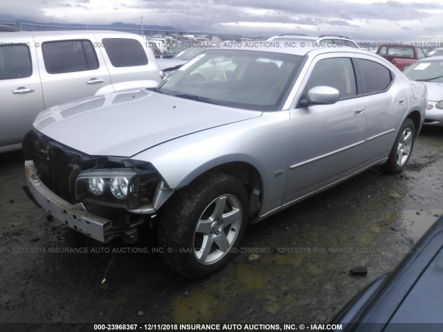 2B3CA3CV3AH235316 - 2010 DODGE CHARGER SXT SILVER photo 2