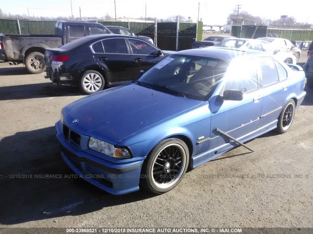 WBSCD0324VEE10191 - 1997 BMW M3 AUTOMATIC BLUE photo 2