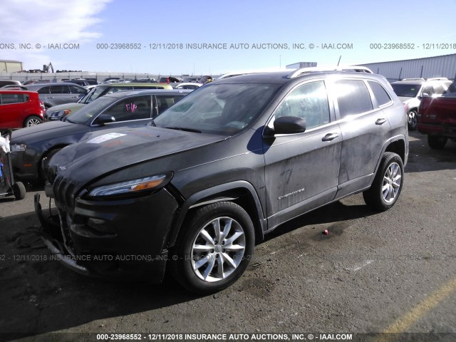 1C4PJMDS5EW190638 - 2014 JEEP CHEROKEE LIMITED GRAY photo 2