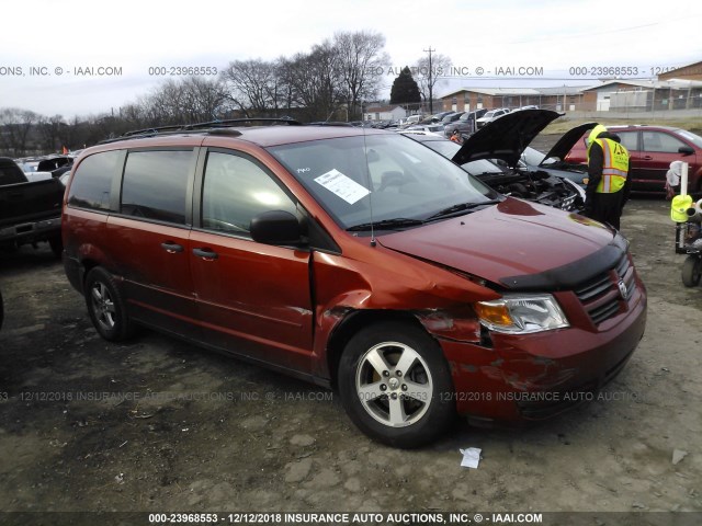 2D8HN44H18R751445 - 2008 DODGE GRAND CARAVAN SE ORANGE photo 1