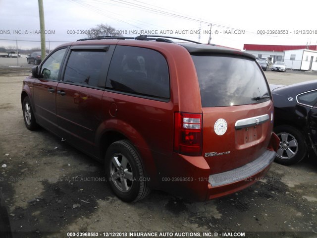 2D8HN44H18R751445 - 2008 DODGE GRAND CARAVAN SE ORANGE photo 3