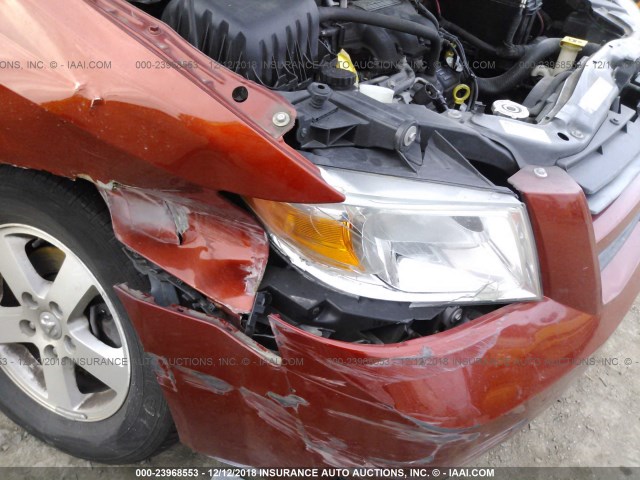 2D8HN44H18R751445 - 2008 DODGE GRAND CARAVAN SE ORANGE photo 6