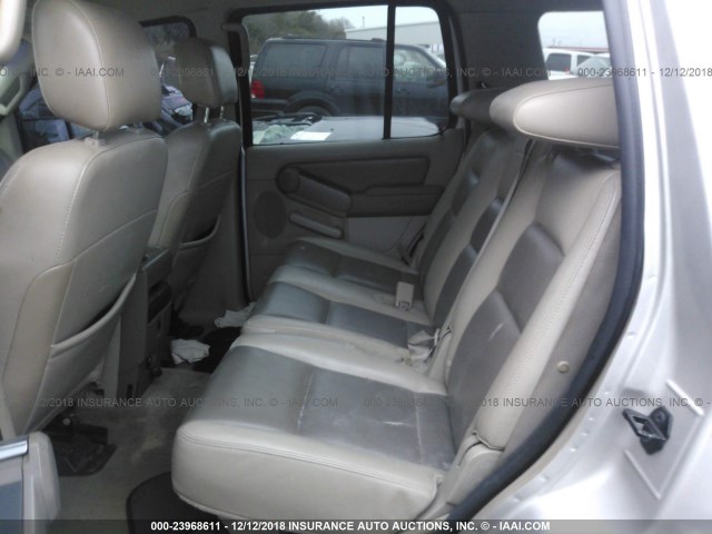 1FMEU73896UA01570 - 2006 FORD EXPLORER XLT SILVER photo 8