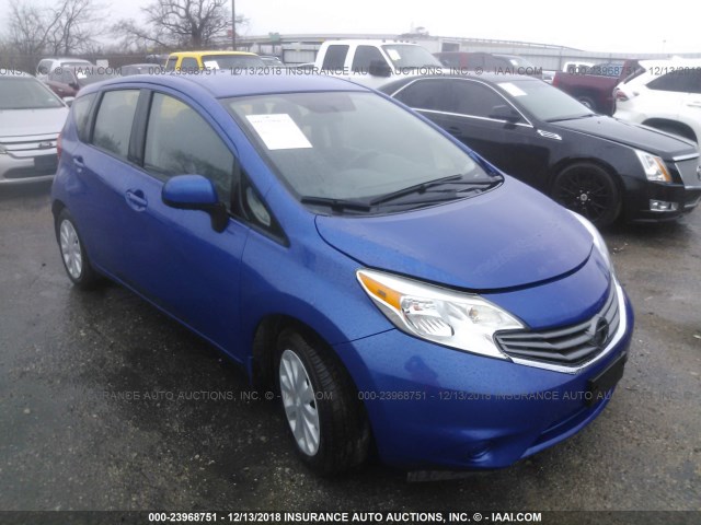 3N1CE2CP3EL412722 - 2014 NISSAN VERSA NOTE S/S PLUS/SV/SL BLUE photo 1