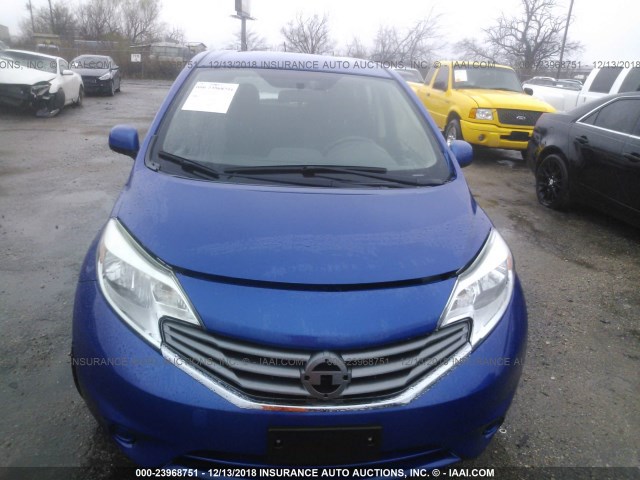 3N1CE2CP3EL412722 - 2014 NISSAN VERSA NOTE S/S PLUS/SV/SL BLUE photo 6