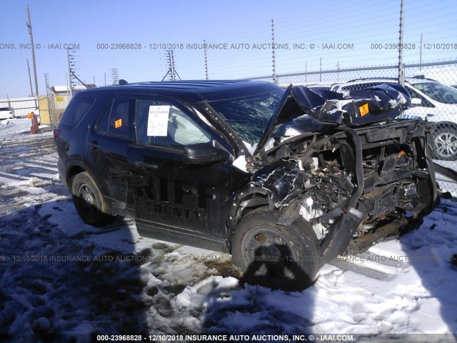 1FM5K8AR3JGA83486 - 2018 FORD EXPLORER POLICE INTERCEPTOR BLACK photo 1