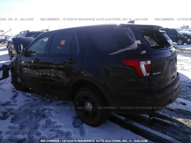 1FM5K8AR3JGA83486 - 2018 FORD EXPLORER POLICE INTERCEPTOR BLACK photo 3