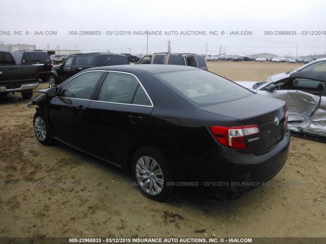 4T1BF1FK3DU260277 - 2013 TOYOTA CAMRY L/SE/LE/XLE BLACK photo 3