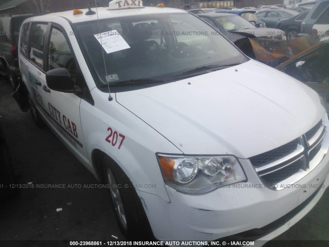 2C4RDGBG8ER450524 - 2014 DODGE GRAND CARAVAN SE WHITE photo 1