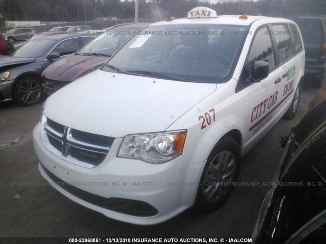 2C4RDGBG8ER450524 - 2014 DODGE GRAND CARAVAN SE WHITE photo 2