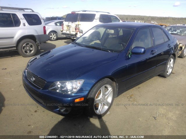 JTHBD192440092774 - 2004 LEXUS IS 300 BLUE photo 2