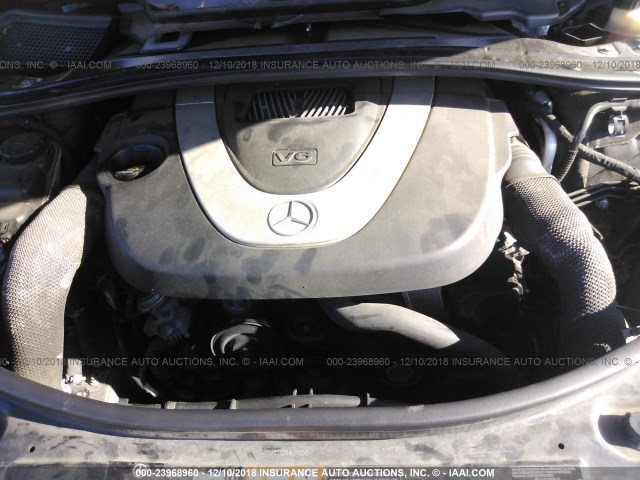 4JGCB65E26A004564 - 2006 MERCEDES-BENZ R 350 BLACK photo 10