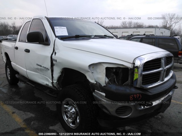 1D7KS28DX6J185351 - 2006 DODGE RAM 2500 ST/SLT WHITE photo 1