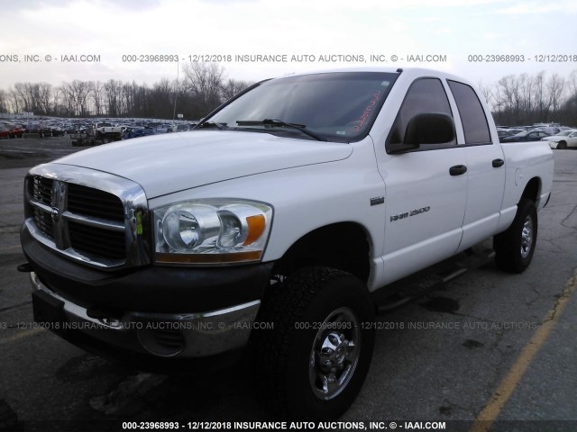 1D7KS28DX6J185351 - 2006 DODGE RAM 2500 ST/SLT WHITE photo 2