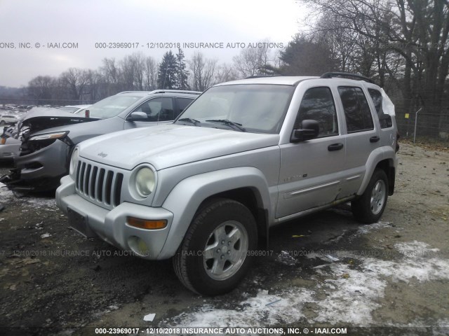 1J4GL58K32W343968 - 2002 JEEP LIBERTY LIMITED SILVER photo 2