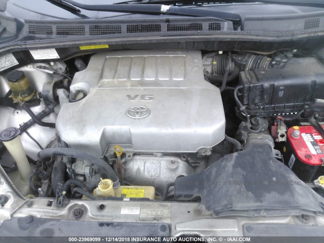 5TDZK23C07S025961 - 2007 TOYOTA SIENNA CE/LE SILVER photo 10